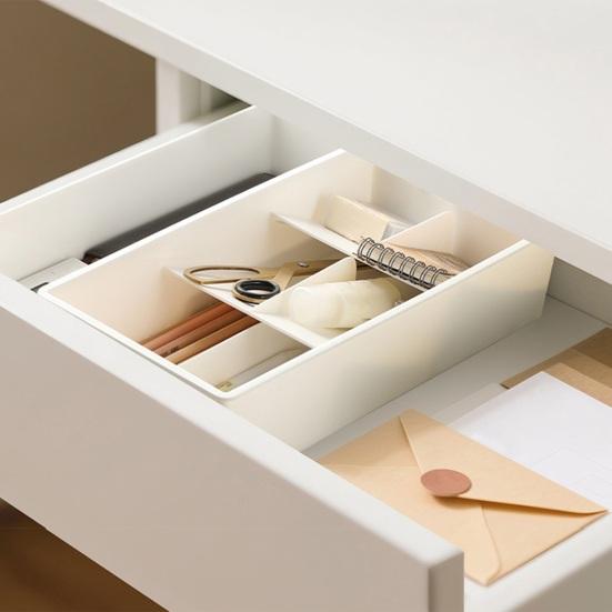 Organizator Extensibil pentru Sertar Tavă Ajustabilă pentru Ustensile de Bucătărie și Tacâmuri cu Divizoare Detașabile Cutie de Depozitare Multifuncțională pentru Casă Baie