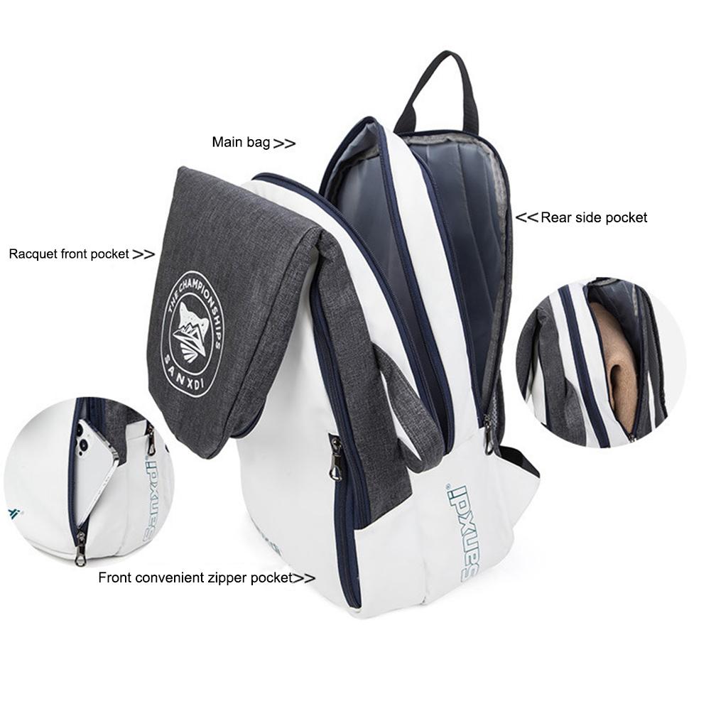 Squash Racquet Pouch Water Repellent Tennis Backpack Athletic Tennis Padel Squash Badminton Rackets Pouch Spacious Raquete Pouchs