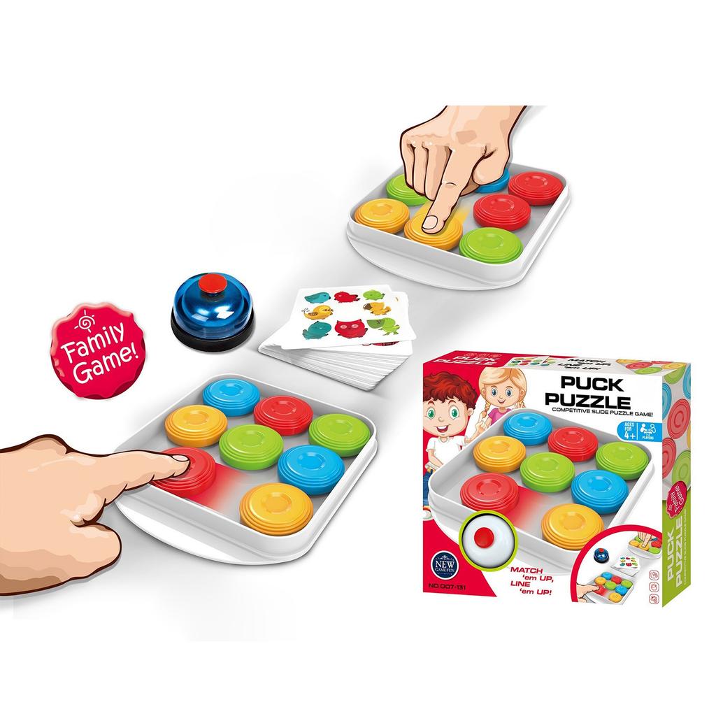 Intelligent Puck Puzzle Plastic Multiplayer Interactive Board Game Color Matching Puzzle