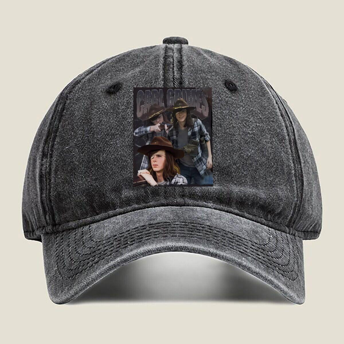 

Carl Grimes Gang Poster Fashion Washed Baseball Cap Outdoor For Womens Unisex Female Beach Dad Hat Hip Hop One Size чёрный