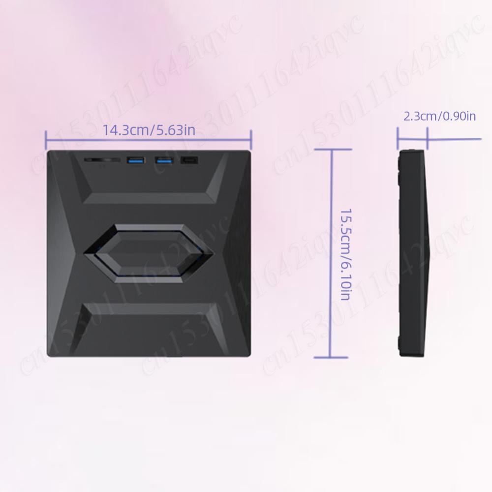 5 In 1 USB3.0 Type C External CD DVD Drive with USB/Type-C Ports+ SD/TF Drive Burner for Mac/Linux Windows XP/10/8/7 Laptop PC