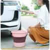 5/10/17L Portable Folding Bucket Multifunctional Thickened Silicone Bucket for Car Washing and Fishing Camping Folding Bucket