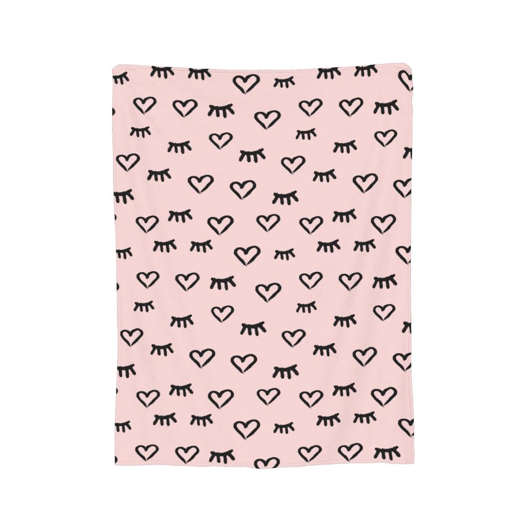 Eyelash Cartoon Eyelashes Blankets Flannel Spring Autumn  Portable Soft Throw Blanket for Sofa Travel Bedspreads