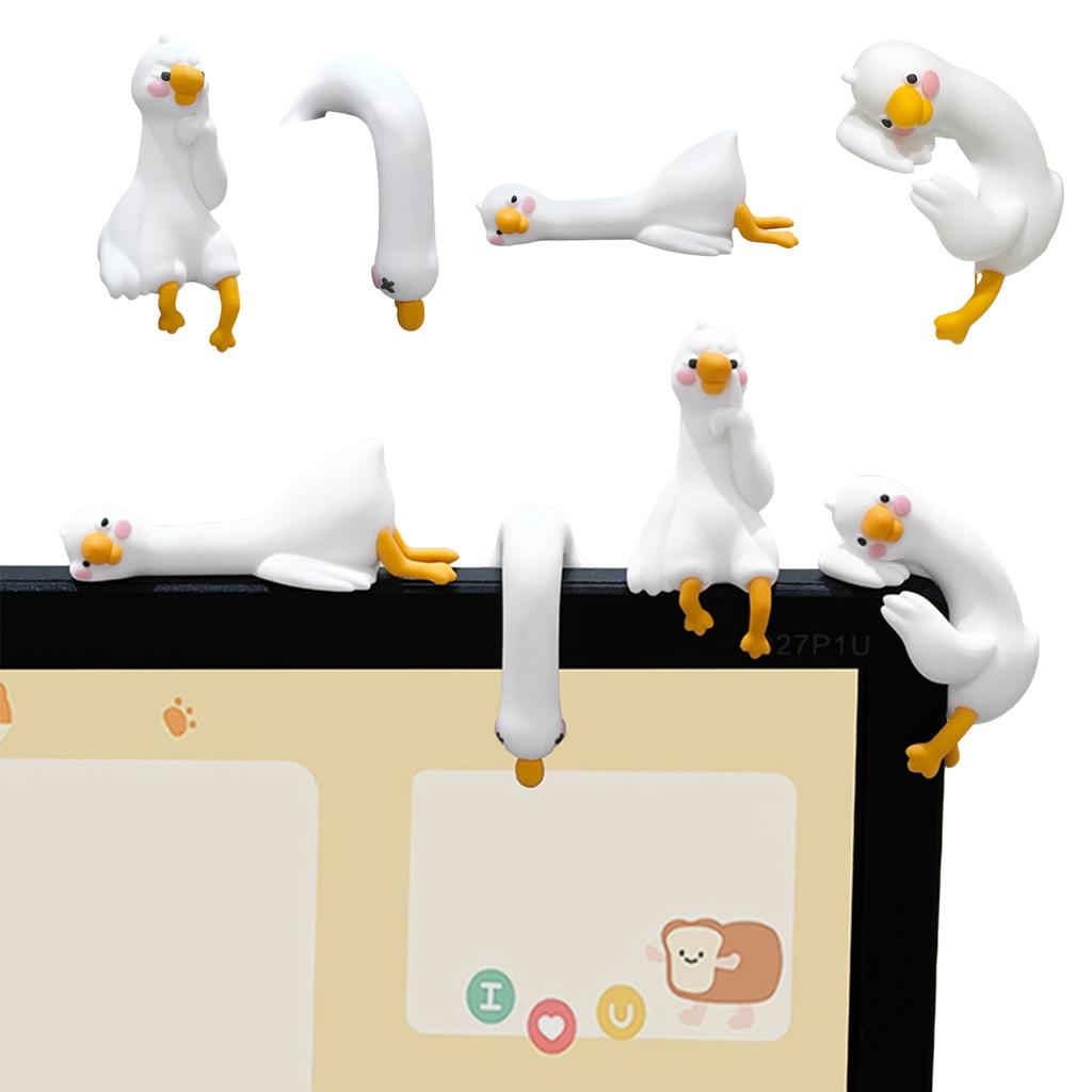 4Pcs Computer Monitor Decor Figurines Reusable Car Dashboard Ornaments Multi-Purpose Small Display Statues Gift for Friends
