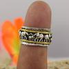 Men'S Ring Hip-Hop Elements Simple Retro Elephant Pattern Luxury Personalized Ring Old