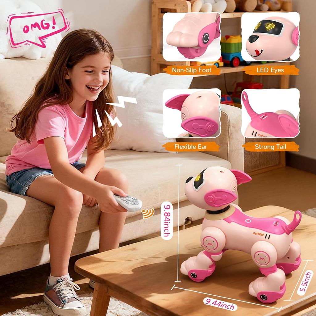 Intelligent Robot Dog Remote Control Electronic Sing Dance Follow Smart Interactive Stunt Music Toy Programmable Puppy Kid Gifts
