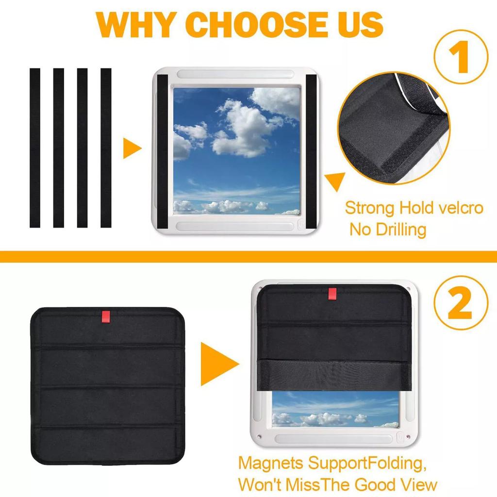 RV Sunroof Sunshade Curtain Privacy Protection Foldable RV Vents Skylight Insulator Cover