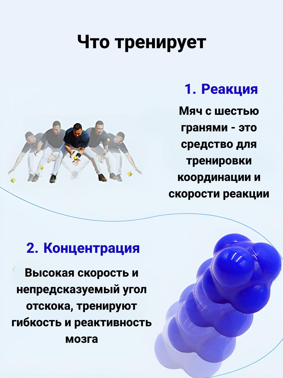 

Reaction Ball Hexagonal Shape Hand Eye Coordination Training Ball for Football Basketball Agility Speed Reflex Exercises Silicone Material One Size