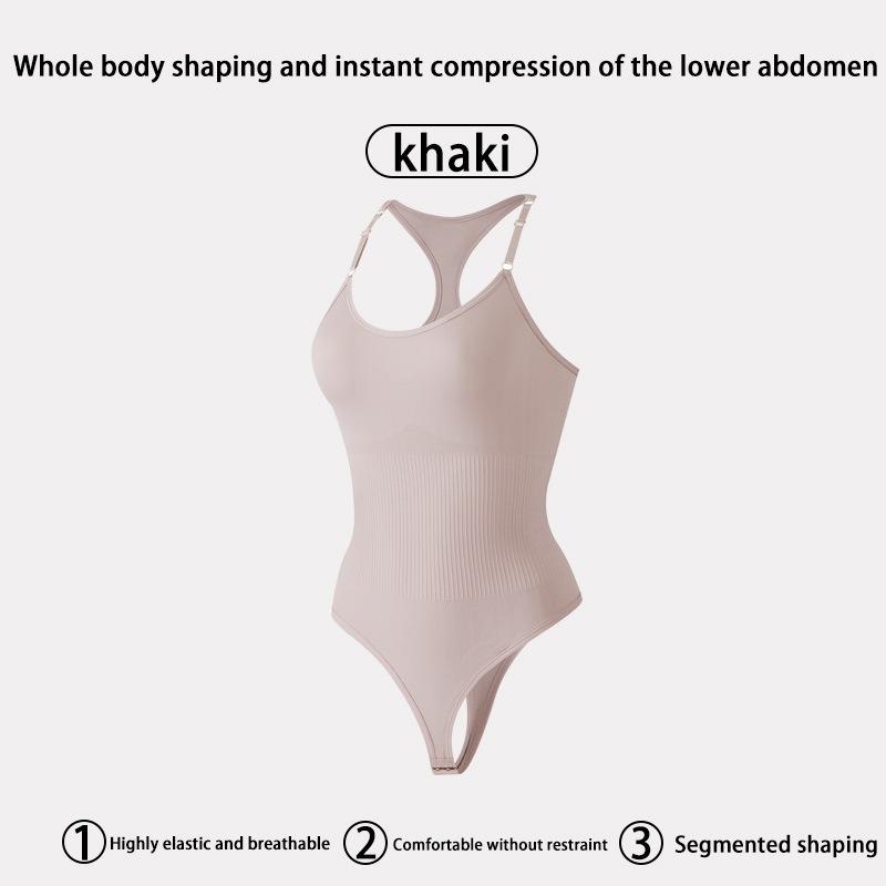 Body-shaping Vest with Back Support and Thong-style Fastening Postpartum Slimming Bodysuit