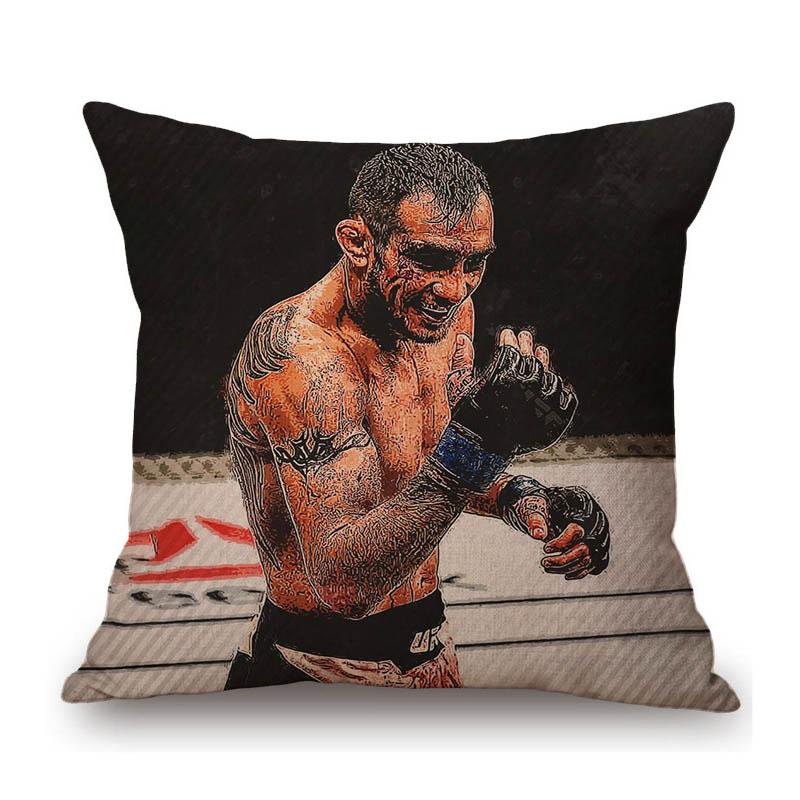 Sportsman Boxer Football Athlete Super Star Poster Painting Home Decoration Cotton Linen Sofa Pillow Case Car Cushion Cover