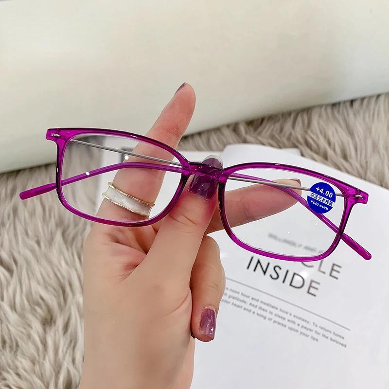 Ladies New Fashion TR90 Reading Glasses   Women Flexible Trendy Presbyopia Eyeglasses Outdoor Ultralight Prescription Eyewear