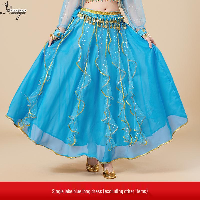 Huayu 2025 Indischer Bauchtanz Langarm Auftrittskostüm für Erwachsene