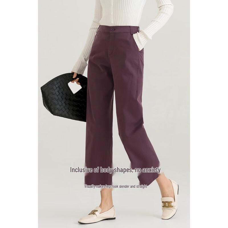 Mengshuya Four-Way Stretch High-Waist Cropped Balloon Pants