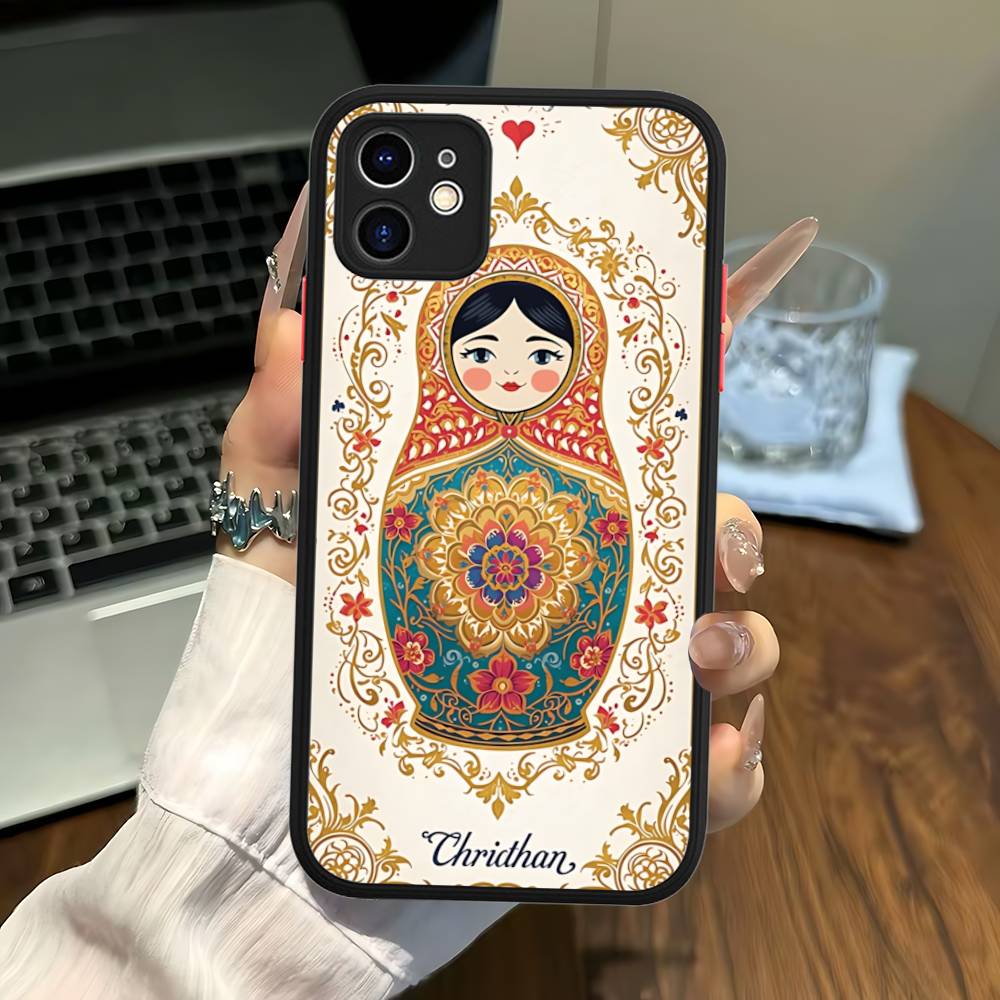 Classic Matryoshka Doll Phone Case For IPhone 16 15 14 11 12 13 Pro Max Plus 12 XS Max Back Cover Matte Case