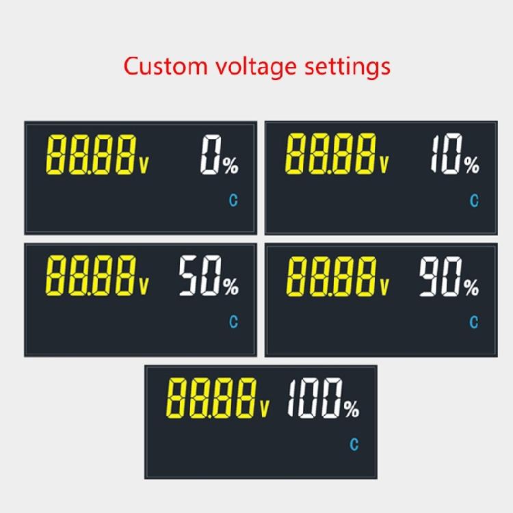 Battery Monitors, Digital Battery Capacity Tester, DC7V-100V Voltage Meter Tester Voltmeter Monitors Waterproof