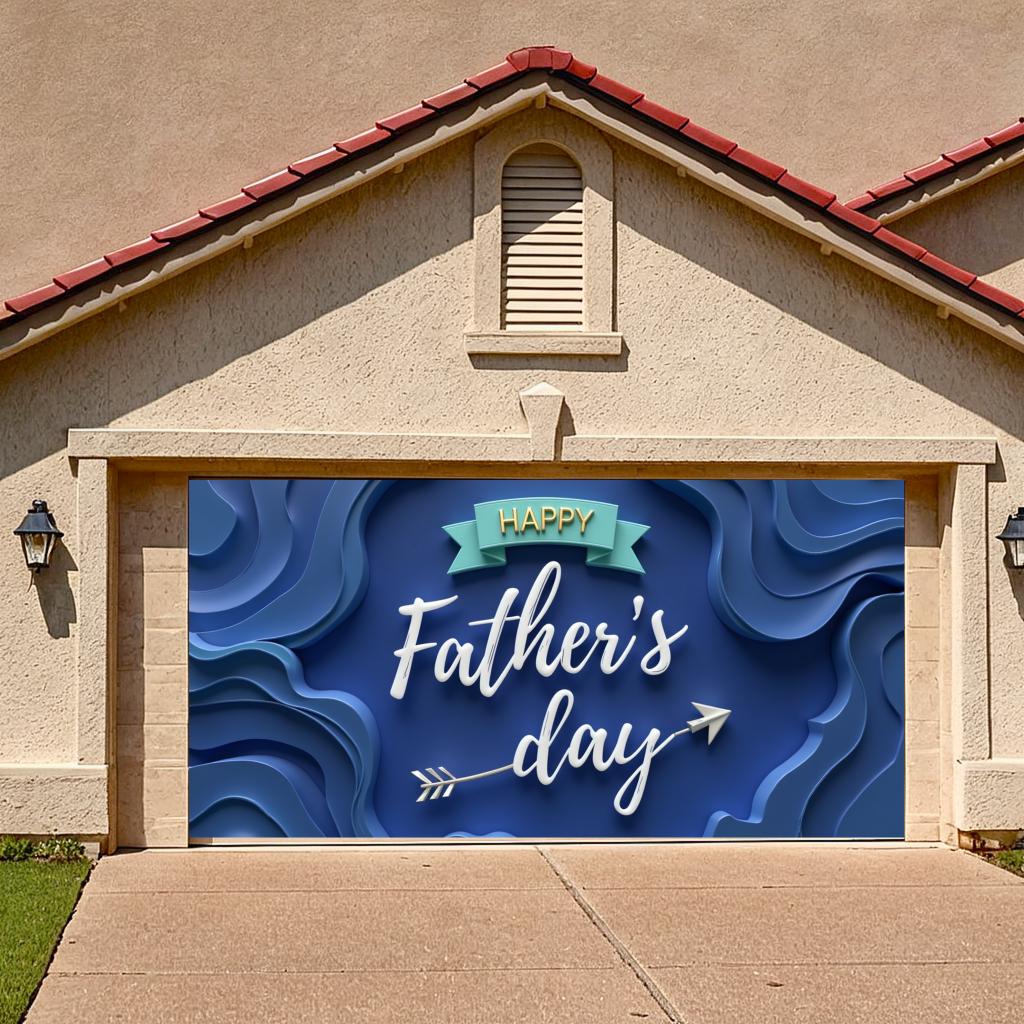 Polyester Material Blaues Banner Party Hintergrund Feier Banner für Vatertagsfeier Hintergrund Fotoshooting