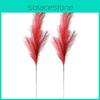 Simulated Phragmites Australis With Bright Feathers For Event Decoration And Photo Shoots