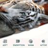 White Tiger Print Flannel Blanket, High Quality Comfortable for All Seasons, Home Decor, Warmth and Comfort, Perfect for Christmas Gifts