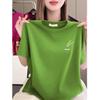 Korean Style Casual Women's Summer Slimming Print T-Shirt, Perfect for Middle-aged and Elderly