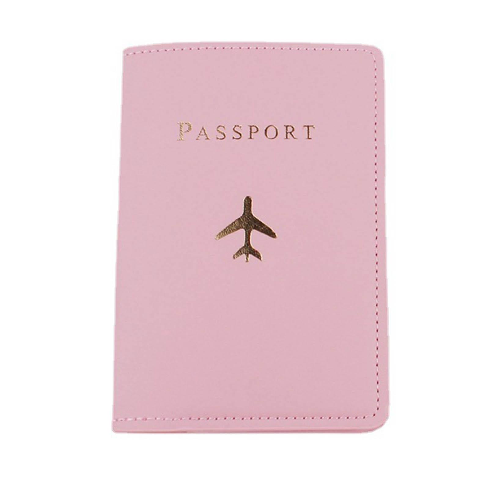 

PU кожаный паспорт для держателя многофункциональный дорожный кошелек для кредитных карт Co розовый
