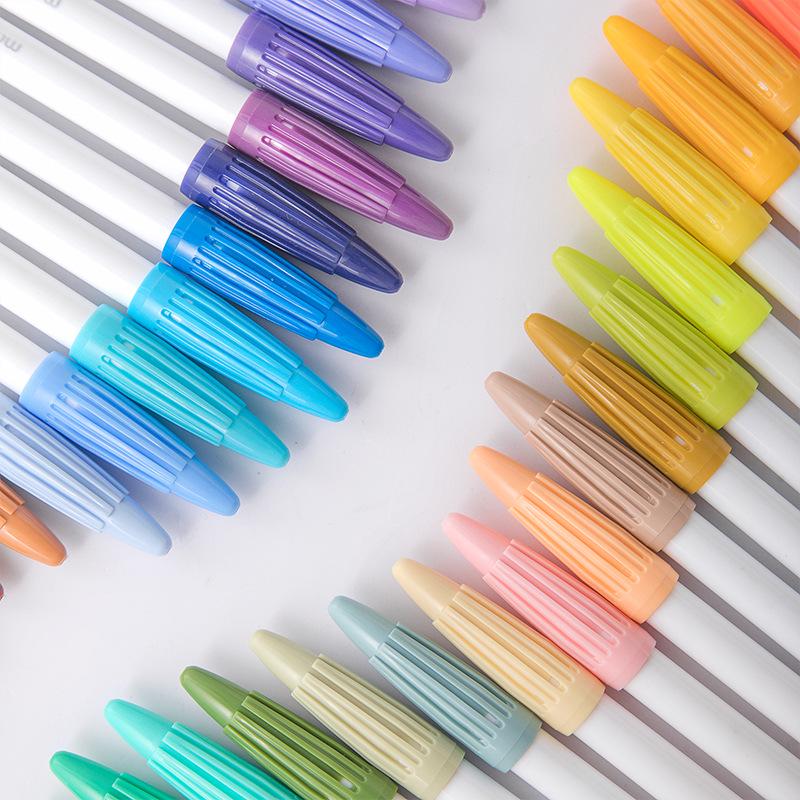 Monami Korean Fiber Watercolor Highlight Pen - Water-based Colored Journal Marker and Outliner Pen