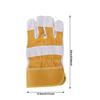 1Pair Safety Work Gloves Builder Leather Gloves Gardening Gloves Light-Duty Mechanic Welding Gloves Cowhide Leather for Men Women