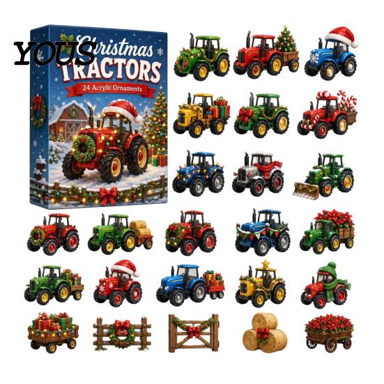 Advent Calendar for Girls Transportation Vehicles 2026 Kids, 24 Day Christmas Countdown Set to with Collectible Acrylic Mini Vehicle