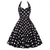 Retro Hepburn-stil 50-tal Midjesmalnande Smal Stor Fåll Klänning C5043 - I Lager