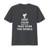 Keep Calm And Try To Take Over The World Cartoon Mouse Funny T Shirt For New Vintage Washed Graphic Top For Everyday Wear