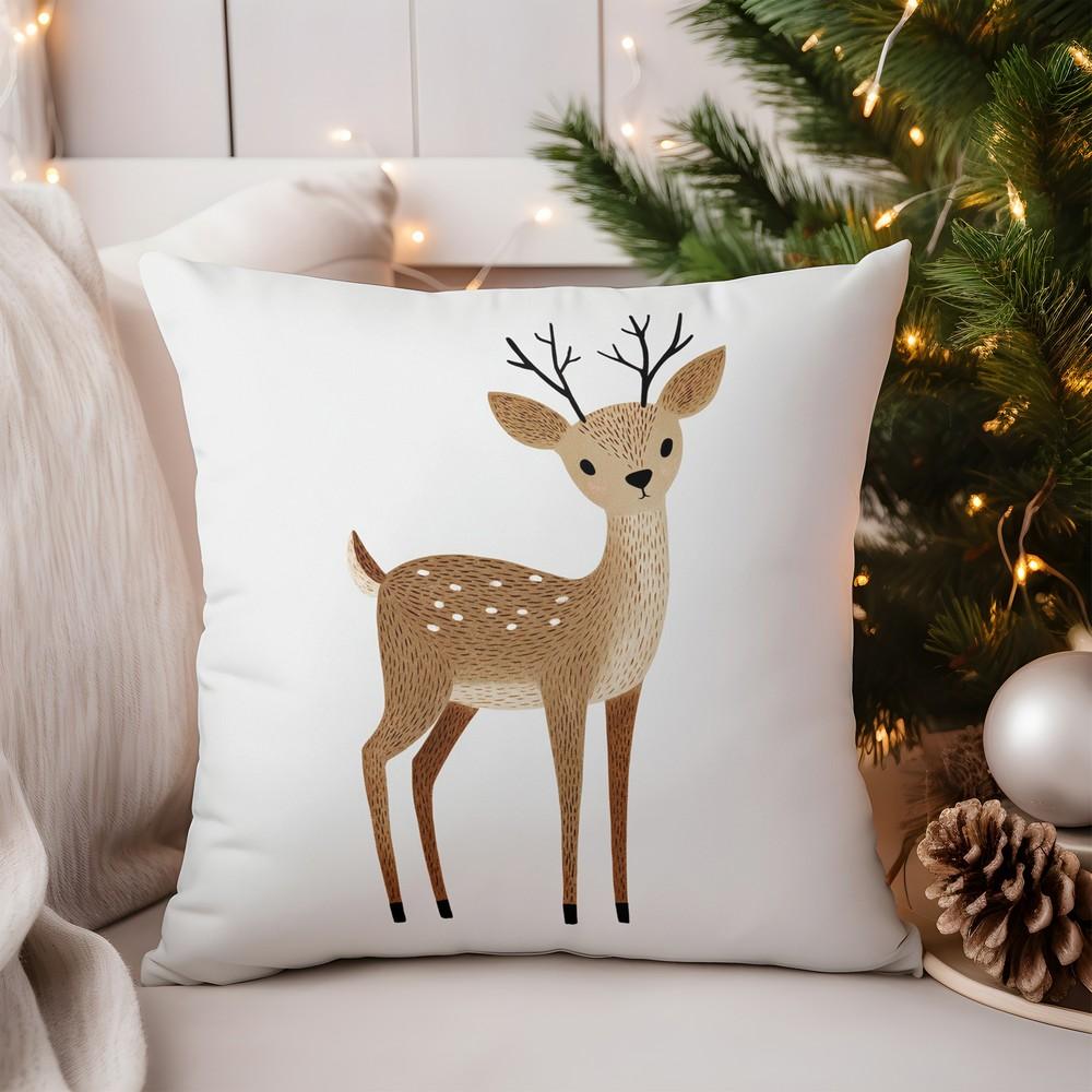 Home Decor Shiny Snowflakes: Festive Pillow Cover Decor Pattern Cushion Cover Suitable for Sofa Bedroom Car Pillow Cover