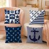 Ocean Sailor Logo Pattern Pillow Case Organic Short Plush Cushion Covers Breathable Washable WrinkleResistant