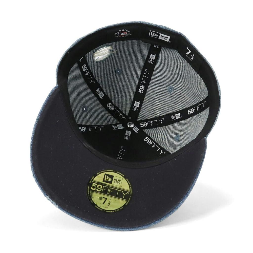 New Era 59FIFTY MLB Damaged Denim NY Washed Denim Size 7 MLB DAMAGED NEYYAN 14388855 NER36C6645 Cap, 5/8 (5950 WDNM)