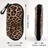 Ultra Light Leopard Glasses Case Soft Zipper Glasses Pouch Durable Eyeglasses Case  Men and Women