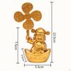Statue Feng Shui Metal Artwork Rotary Windmill Figurine Table Centerpiece Sculpture Suitable for