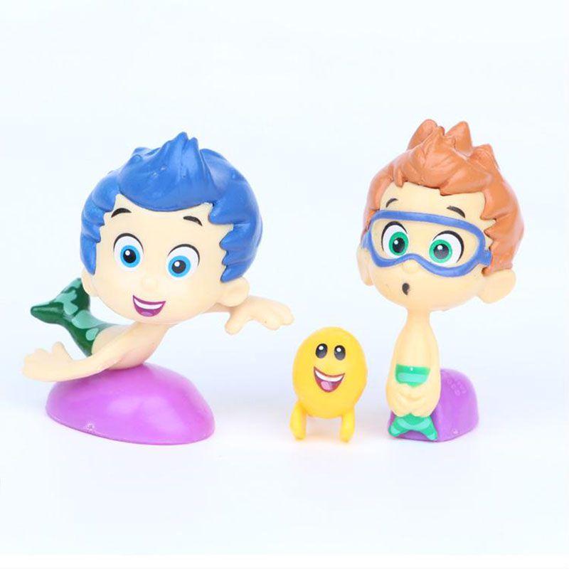 Bubble 12pcs Figure Guppies Toy Cake Topper Gil Molly Nonny Deema Oona Goby Toys
