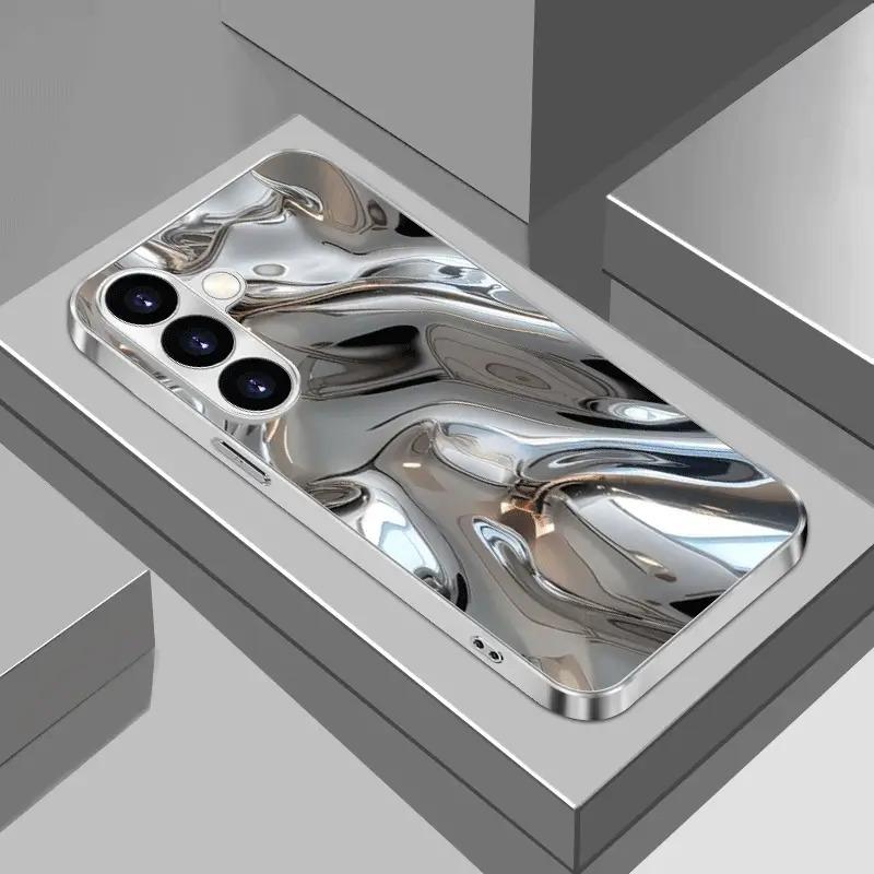 High-end liquid-plated glass phone case for Samsung Galaxy S26 S25 S24 S24 S23 S23 S22 S22 + S22 Ultra S21 S21