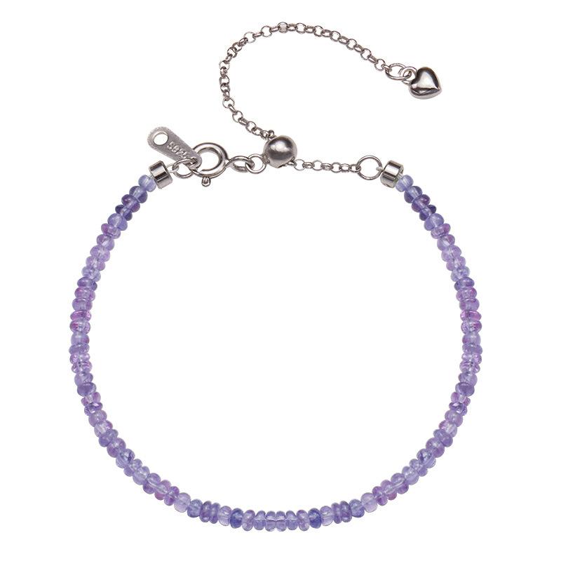 

Натуральный драгоценный камень Цаворит Танзанит Цветное сокровище Ожерелье Женский набор Серебро S925 Премиальное чувство Ожерелье-цепочка на ключицы с бусинами