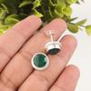 Grüner Onyx Edelstein 925 Sterlingsilber Schmuck Handgefertigte Ohrstecker 0,53" EE-147-17