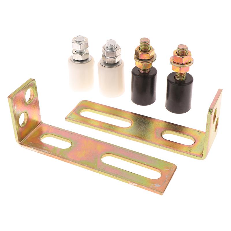 1Set Guide Wheel Patio Door Track Guide Rollers Sliding Door Guide Rollers With L-Pillar Bracket Adjustable Double Nylon Rollers
