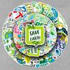 50pcs Eco-Friendly Icon Stickers: Creative Waterproof Designs for Helmets, Refrigerators, and Earphones