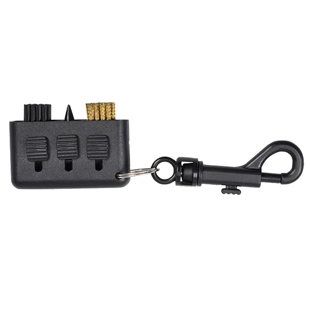 3-in-1 Golf Cleaning Tool Golf Club Groove Push Rod Wedge Brush Cleaning Belt Hook Portable Brush Golf Cleaning Accessorie