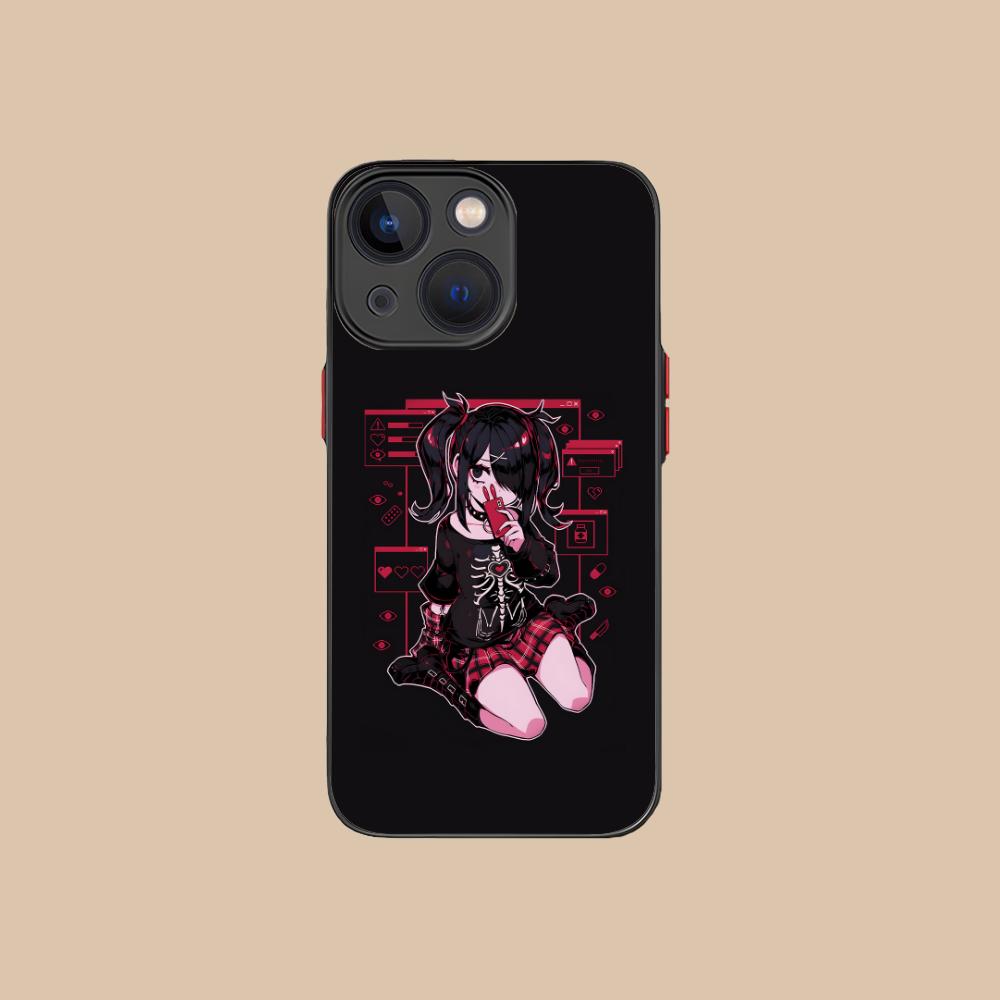 Needy Girl Ame-chan Rain Phone Case for iPhone 16 15 14 13 12 11 X XR XS 8 7 Pro Max Plus Mini Colour Printing Silicone Luxury