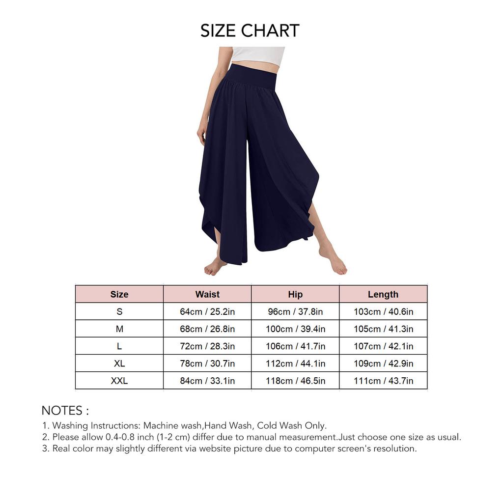 Wide Leg Pleated Pants Plain Color Casual Fitted Asymmetrical Hem Long Pleated Pants for Women Lady