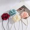 Jewelry personalized handmade rose necklace, creative long DIY flannel choker necklace