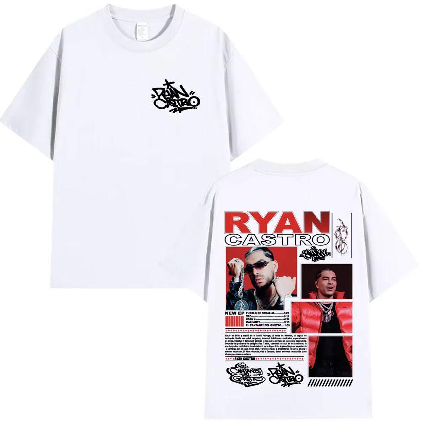 2025 Summer Raptor Ryan Castro Music Album Tour Graphic Tshirt Mens Casual Cotton Loose Tshirt Retro Loose Shirt