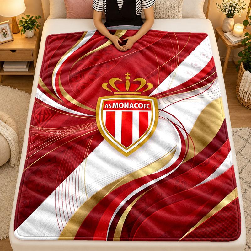 Flannel BlanketMonaco FC Warm Soft Throw Blanket for Indoor Sofa Bed Living Room Use