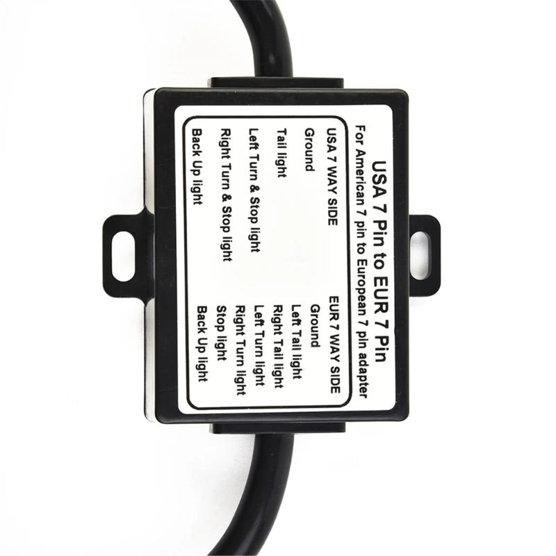 Trailer Light Converter Trailer Light To EU Trailer Light Converter US Vehicle 7Pin Blade Socket To EU 7Pin Connector