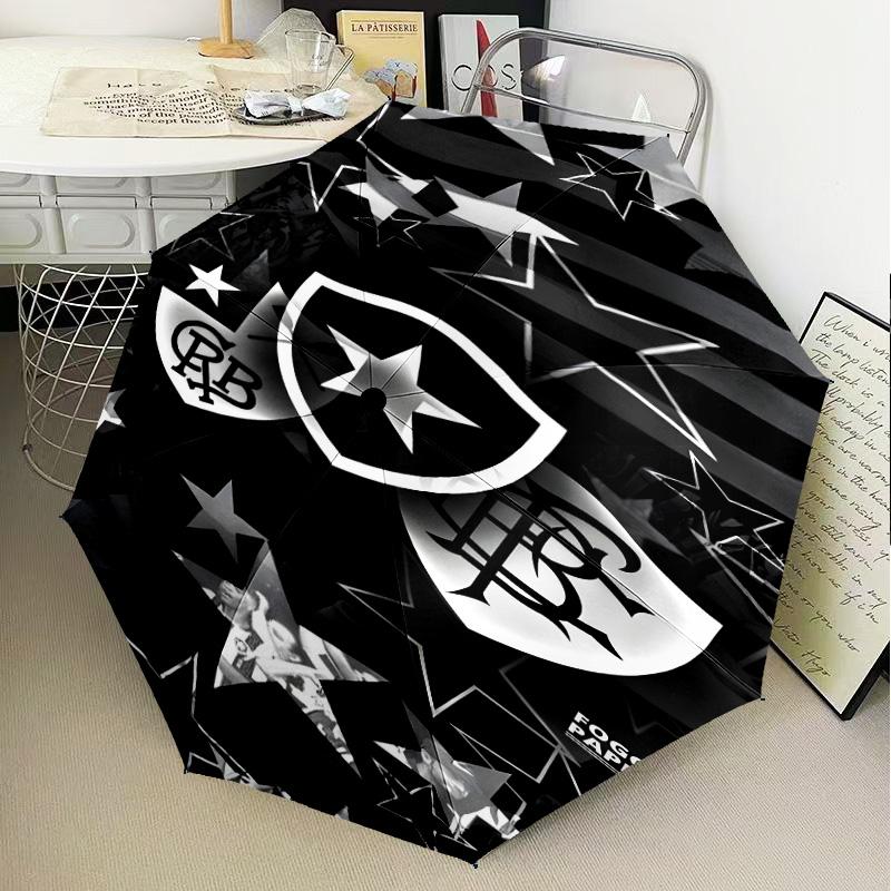 1PC Botafogo De Futebol E Regatas Printed Umbrella Folding Umbrella, Automatic Umbrella 8-Frame for Travel, Camping Fan Gifts Christmas Gifts