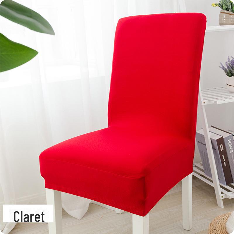 Solid Color Elastic Chair and Stool Cover for Hotel, Restaurant, or Home Dining Chairs