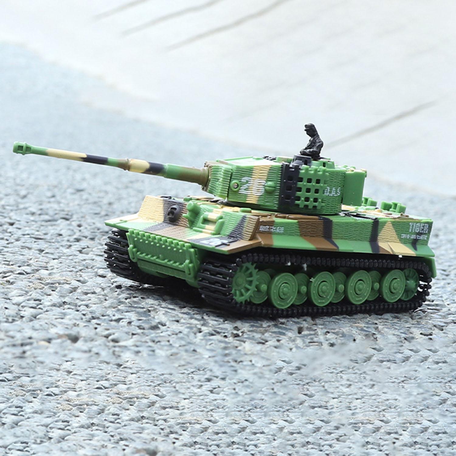 

1/72 Готовый Радиоуправляемый Танк Немецкий Тигр Боевой Танк С Поворотной Башней На 360° И Звуковыми Эффектами Мини-Игрушка Для Детей Коллекционеров